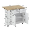 Kitchen Island Cart with 2 Door Cabinet, 2 Drawers, Rolling Island for Kitchen with Storage, Bar Cart - 2 of 4