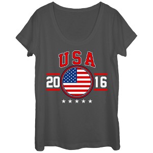 Women's Lost Gods Fourth of July  USA 2016 Scoop Neck - 1 of 3