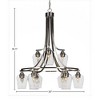 Toltec Lighting Paramount 9 - Light Chandelier in  Brushed Nickel with 5" Clear Bubble Shade - 2 of 2