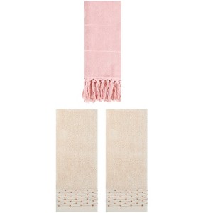 REGALWOVEN 3 Packs Solid Cotton Absorbent Soft Bathroom Hand Towel 14" x 30" - 1 of 4