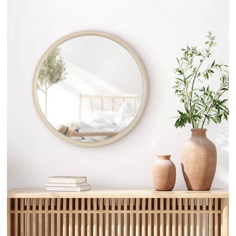 Travis Round Wood Accent Wall Mirror - Kate and Laurel All Things Decor, 6 of 14