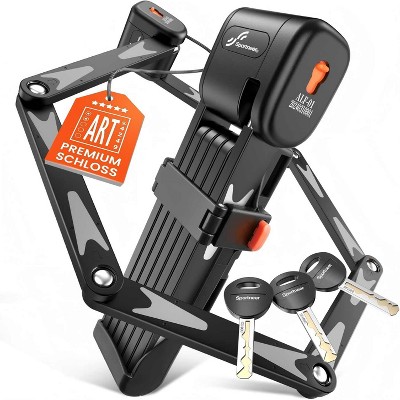 Sportneer Bike Lock - High Security Folding Bicycle Lock Art Certified - Bike Locks Heavy Duty Anti Theft