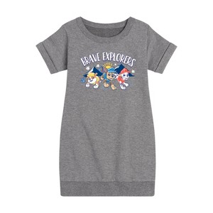 - Paw Patrol - Brave Explorers Graphic Short Sleeve Fleece Dress - 1 of 4
