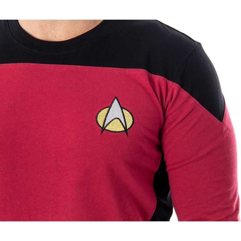 Star Trek Next Generation Men's Picard Uniform Costume Long Sleeve Shirt, 2 of 6