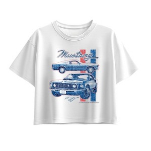 Girls' - Ford - 69 Mustang Short Sleeve Boxy Graphic T-Shirt - 1 of 2