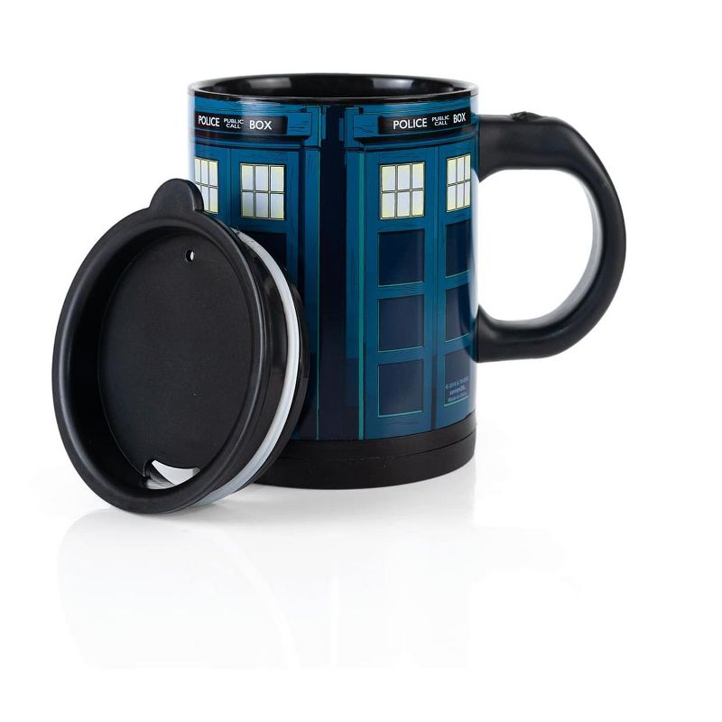 Seven20 Doctor Who TARDIS 12oz Self-Stirring Coffee Mug | Automatic Mixing Travel Cup, 3 of 7