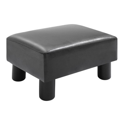 NicBex Rectangular Ottoman Foot Rest Small Foot Stool with Linen Fabric Upholstery and Plastic Legs for Living Room, Entryway