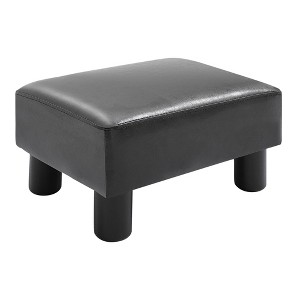PAGED Rectangular Ottoman Small Foot Stool with Linen Fabric Upholstery, Plastic Legs for Living Room, Bedroom - 1 of 4