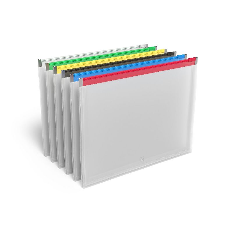 MyOfficeInnovations Poly Zip Envelopes Letter Size Clear with Assorted Zippers 5/PK 344890, 1 of 4