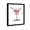 15" x 21" Fashion Cocktail Bar Cart II Framed Wall Art Print Pink - Wynwood Studio - 2 of 4