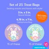 Big Dot of Happiness Happy Easter Bunny Stickers & Clear Cookie Bags, Cellophane Treat Bags 4.25x7 In., Pastel Spring Favor Gifts, Baked Goods - 25 Ct - 4 of 4