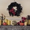 Joyfy Halloween Decorations 13.5in Black Feather Wreath for Trick or Treat,Porch Patio Window Indoor Outdoor Home Decor,Scary Scene Party Favors - 4 of 4