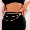 Turandoss 18K Gold Waist Chain for Women - Layered Snake Body Chain Adjustable, Sexy Belly Chains Waterproof, Birthday Christmas Gifts for Women - 3 of 4