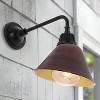 9.63" 1-Light Croydon Farmhouse Industrial LED Gooseneck Arm Outdoor Sconce - JONATHAN Y - 3 of 4