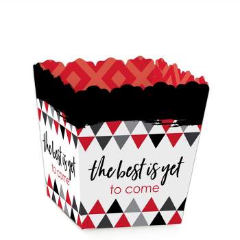 Big Dot of Happiness Red Grad - Best is Yet to Come - Party Mini Favor Boxes - Red  Graduation Party Treat Candy Boxes - Set of 12