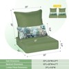 Aoodor Outdoor Deep Seat Chair Cushion Set, Olefin Fabric, Slipcover with Sponge Foam, (Set of 2 Seats, 2 Backs, 2 Lumbar Pillows) - 3 of 4