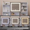 White Linen Particle Board with Triamine Tempered Glass Table Top Vanity Table Set - 3 of 4