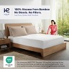Kickoff 300 Thread Count 100% Organic Bamboo Viscose Fitted Sheet Only, Extra Deep Pocket, Cooling & Breathable, Double Stitching, Bedding Sheet - 2 of 4