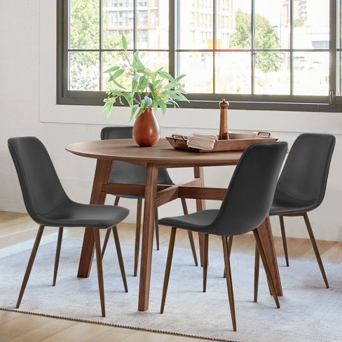 Target faux store leather dining chairs