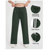Mocamel Girl's Solid Color Adjustable Drawstring and Side Stripe Embellished Loose Pants Comfortable Casual Daily Sport - 2 of 4