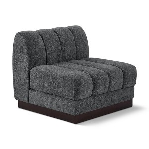 Meridian Furniture,Quinn Chenille Fabric Armless Chair - 1 of 4