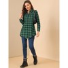 Allegra K Women's Plaid Asymmetric Open Front Cardigan - 2 of 4