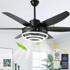 Bella Depot 56" Modern LED Ceiling Fan with Led Light 6-Speed Reversible Fan - 2 of 4