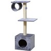 Two by Two Tulsa - Gray Scratching Post Cat Furniture - 41.5 in. Tall - 3 of 4