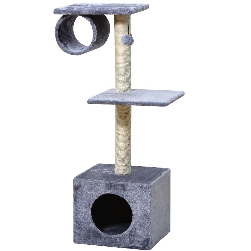 Two by Two Tulsa - Gray Scratching Post Cat Furniture - 41.5 in. Tall, 3 of 16