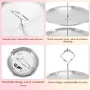 Unique Bargains 2 Tier Round Cup Cake Holder Tower with Tiered Serving Tray for Donuts Fruit 9.06"x7.87" - 3 of 4