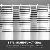 LunaLulinlk Black and White Shower Curtain for Bathroom Stripe Tassel Fabric Shower Curtain - 4 of 4