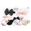 Hudson Baby Infant Girl Sock and Headband 12pc Set, Mom Dad, 0-9 Months - 2 of 4