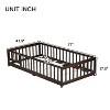 YONWAY Full Size Floor Bed for Kids with Fence and Door, Low Montessori, Bed Sturdy Slat Suppor, for Kids Boys Girls, no noise - 4 of 4