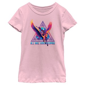 Girl's Marvel: Thor: Love and Thunder All Hail King Valkyrie T-Shirt - 1 of 4