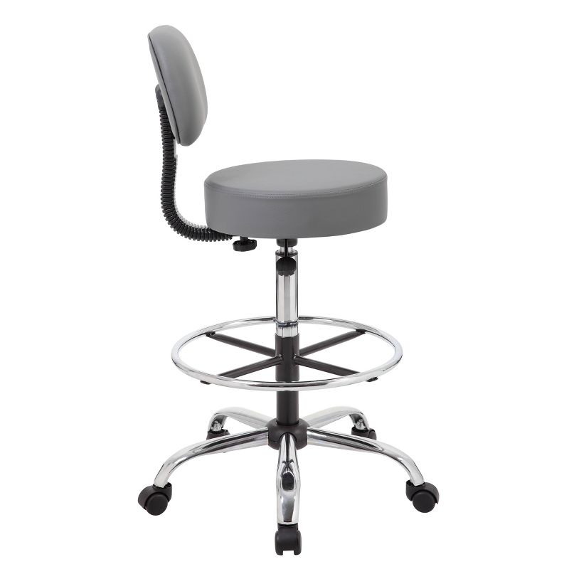 Medical/Drafting Stool with Back Cushion - Boss Office Products, 4 of 11