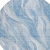 Denim Blue And Sky Blue Abstract Washable Indoor Outdoor Area Rug - 4 of 4