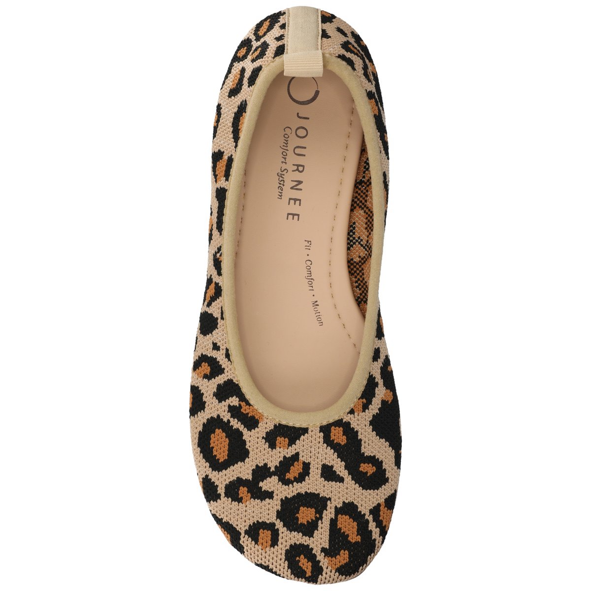 Обувь Journee Collection Journee Women's Aria Knit Flats, Leopard 8 — фото 4