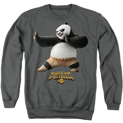 Kung Fu Panda 4 Po And Logo Adult Crewneck Sweatshirt