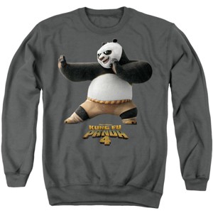 Kung Fu Panda 4 Po And Logo Adult Crewneck Sweatshirt - 1 of 4