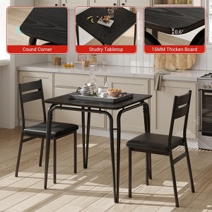 Dining Table Set for 2 with Storage Square Kitchen Table - 1 of 4
