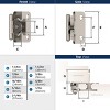 Amerock Single Demountable Hinges for 1/2" Overlay Cabinet Doors – Set of 2 - 3 of 4