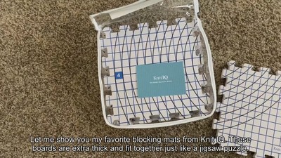 Knitiq Extra Thick Blocking Mats For Crochet, 100 T Pins And Storage Bag  For Needlework – Pack-9 : Target