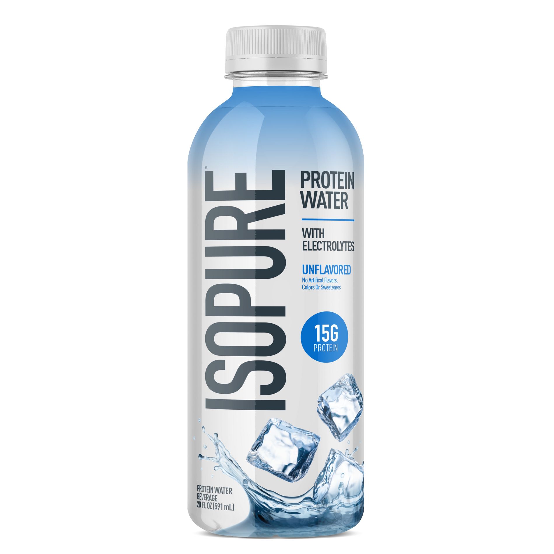 Isopure Ready to Drink Unflavored 15g Clear Protein Water with Electrolytes - 20 fl oz