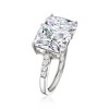 Ross-Simons 6.80 ct. t.w. CZ Toi Et Moi Ring in Sterling Silver - 3 of 4