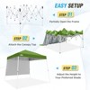EAGLE PEAK 10x10ft Pop Up Canopy Slant Leg Tent with Sidewall, 10x10 Base 8x8 Top - 2 of 4
