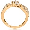 Pompeii3 1 cttw Diamond Two Stone Forever Us Engagement Ring 14k Yellow Gold - 3 of 4