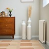Aukfa Modern 3-Piece White Metal Floor Vase Set – Large Glazed Decorative Vases for Living Room, Hallway, or Entryway Home Décor - 2 of 4