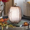 NAYSAYE Glass Pumpkin Ornament Holiday Decor for Fall Harvest Festival Thanksgiving Tabletop Display, Orange, 8.5"*8.5"*13" - 2 of 4