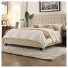 Queen Hudson Button Tufted Bed Oatmeal - Inspire Q - image 2 of 4