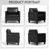 TYBOATLE Faux Leather Sofa 2 Set, Living Room Upholstered Sofa Couch, Mid Century Modern Couch Set with Wooden Legs for Living Room, Bedroom, Office - 2 of 4